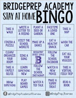 Stay At Home Bingo